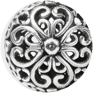 Oxidised sterling filigree